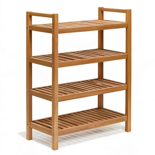 Bambusowy regał na buty brązowy 70 x 26 x 90 cm, 4 półki